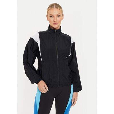 Reebok Kurtka przejściowa Woven Jacket 100072686 Czarny Regular Fit S Czarny Damskie Reebok Kurtka przejściowa Woven Jacket 100072686 Czarny Regular Fit S Czarny Damskie