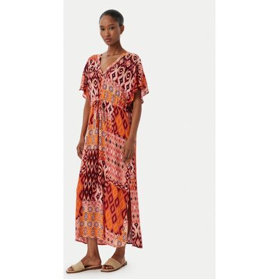Vero Moda Sukienka codzienna Menny 10303701 Pomarańczowy Regular Fit S Pomarańczowy Damskie Vero Moda Sukienka codzienna Menny 10303701 Pomarańczowy Regular Fit S Pomarańczowy Damskie