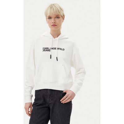 Karl Lagerfeld Jeans Bluza A2W20053 Biały Regular Fit XS Biały Damskie Karl Lagerfeld Jeans Bluza A2W20053 Biały Regular Fit XS Biały Damskie