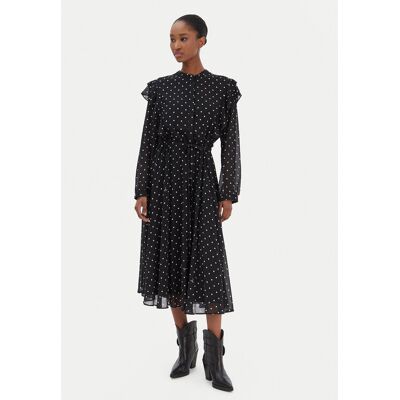 JOOP! Sukienka codzienna Dot 30100092 Czarny Regular Fit 36 Czarny Damskie JOOP! Sukienka codzienna Dot 30100092 Czarny Regular Fit 36 Czarny Damskie