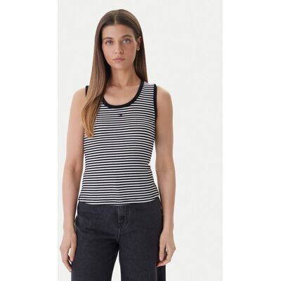 Tommy Jeans Top Essential DW0DW20673 Czarny Regular Fit S Czarny Damskie Tommy Jeans Top Essential DW0DW20673 Czarny Regular Fit S Czarny Damskie