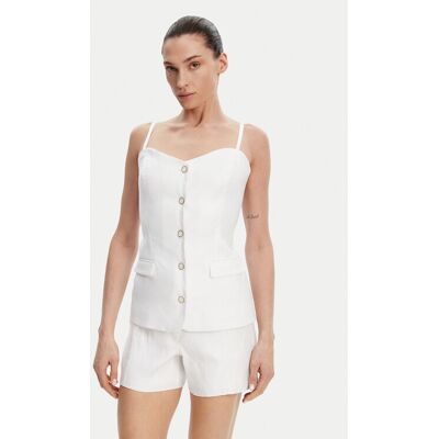 Guess Top W5GH0L WH5L2 Biały Regular Fit S Biały Damskie Guess Top W5GH0L WH5L2 Biały Regular Fit S Biały Damskie