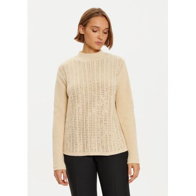 LOLA CASADEMUNT Sweter LF2411010 Écru Regular Fit S Kremowy Damskie LOLA CASADEMUNT Sweter LF2411010 Écru Regular Fit S Kremowy Damskie
