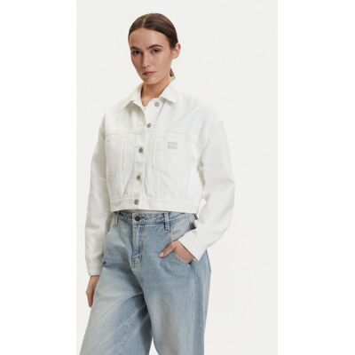 Tommy Jeans Kurtka jeansowa DW0DW21979 Biały Oversize S Biały Damskie Tommy Jeans Kurtka jeansowa DW0DW21979 Biały Oversize S Biały Damskie