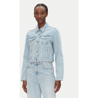 Patrizia Pepe Kurtka jeansowa 8O0170/D1WZB-CA49 Niebieski Regular Fit 46 Niebieski Damskie Patrizia Pepe Kurtka jeansowa 8O0170/D1WZB-CA49 Niebieski Regular Fit 46 Niebieski Damskie