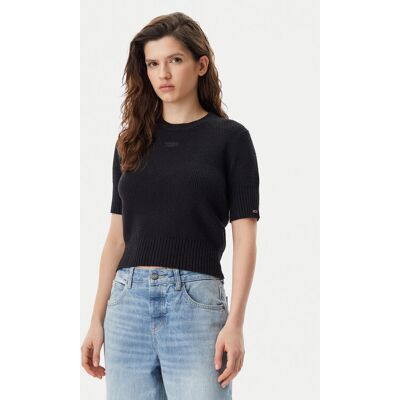 Tommy Jeans Sweter DW0DW20380 Czarny Regular Fit XS Czarny Damskie Tommy Jeans Sweter DW0DW20380 Czarny Regular Fit XS Czarny Damskie