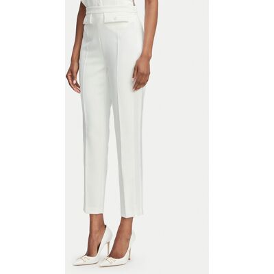 Elisabetta Franchi Spodnie materiałowe PA-185-62E2-V270 Kremowy Slim Fit 40 Kremowy Damskie Elisabetta Franchi Spodnie materiałowe PA-185-62E2-V270 Kremowy Slim Fit 40 Kremowy Damskie