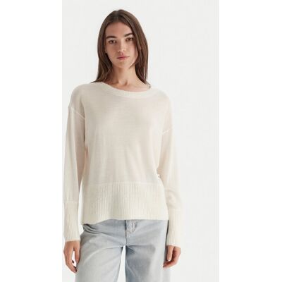 Giorgio Armani Exchange Sweter XW000772 AF16602 U1003 Écru Relaxed Fit M Kremowy Damskie Giorgio Armani Exchange Sweter XW000772 AF16602 U1003 Écru Relaxed Fit M Kremowy Damskie