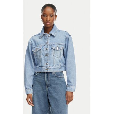 HUGO Kurtka jeansowa Galatea 50557043 Niebieski jasny Regular Fit M Niebieski jasny Damskie HUGO Kurtka jeansowa Galatea 50557043 Niebieski jasny Regular Fit M Niebieski jasny Damskie