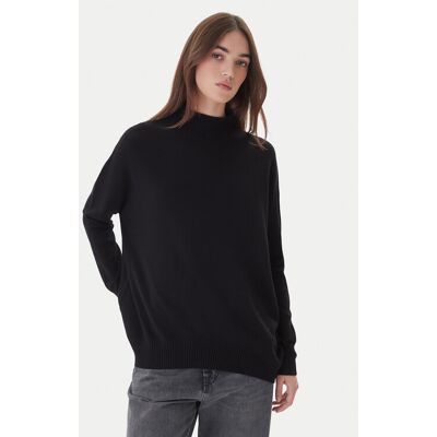 Kontatto Sweter 3M0822C Czarny Relaxed Fit NOSIZE Czarny Damskie Kontatto Sweter 3M0822C Czarny Relaxed Fit NOSIZE Czarny Damskie
