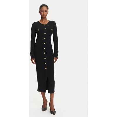 KARL LAGERFELD Sukienka dzianinowa A3W13038 Czarny Slim Fit XS Czarny Damskie KARL LAGERFELD Sukienka dzianinowa A3W13038 Czarny Slim Fit XS Czarny Damskie