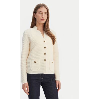 Luisa Spagnoli Kardigan Maranta 100360 Écru Regular Fit S Kremowy Damskie Luisa Spagnoli Kardigan Maranta 100360 Écru Regular Fit S Kremowy Damskie