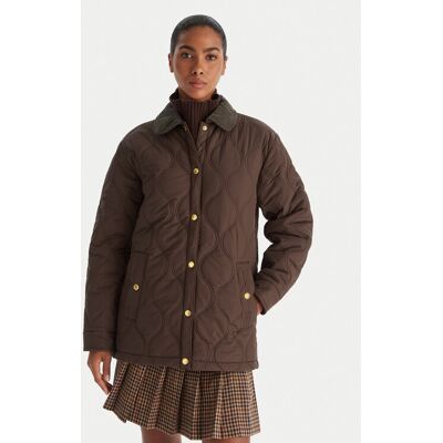 Hunter Kurtka przejściowa Witton HARW0004252 Brązowy Regular Fit XS Brązowy Damskie Hunter Kurtka przejściowa Witton HARW0004252 Brązowy Regular Fit XS Brązowy Damskie