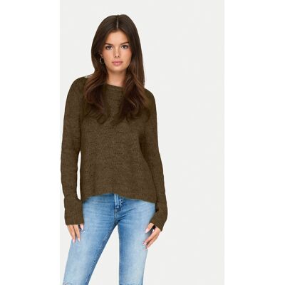 ONLY Sweter 15234745 Brązowy Regular Fit XS Brązowy Damskie ONLY Sweter 15234745 Brązowy Regular Fit XS Brązowy Damskie