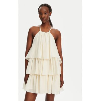 Eleh Sukienka koktajlowa ESS250043 Beżowy Regular Fit M Beżowy Damskie Eleh Sukienka koktajlowa ESS250043 Beżowy Regular Fit M Beżowy Damskie