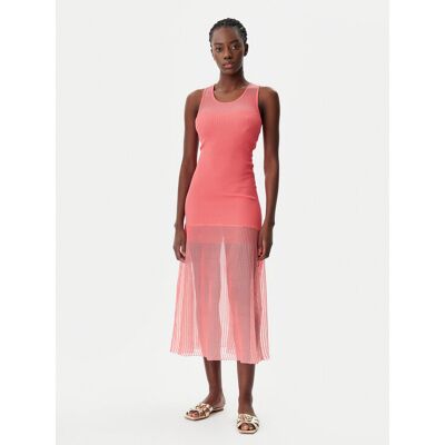 PINKO Sukienka dzianinowa 104802 A2GJ Koralowy Regular Fit S Koralowy Damskie PINKO Sukienka dzianinowa 104802 A2GJ Koralowy Regular Fit S Koralowy Damskie