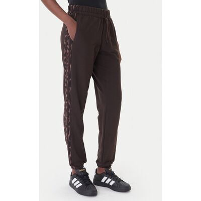 Adidas Spodnie dresowe Seasonal Essentials Leopard Print KA4720 Brązowy Regular Fit S Brązowy Damskie Adidas Spodnie dresowe Seasonal Essentials Leopard Print KA4720 Brązowy Regular Fit S Brązowy Damskie