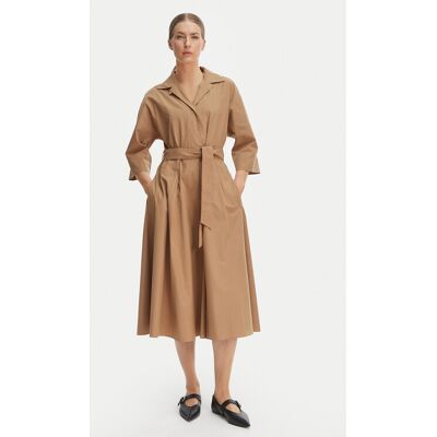 Weekend Max Mara Sukienka koszulowa Padana 2615221062 Brązowy Regular Fit 46 Brązowy Damskie Weekend Max Mara Sukienka koszulowa Padana 2615221062 Brązowy Regular Fit 46 Brązowy Damskie