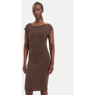 Vero Moda Sukienka koktajlowa Sarah 10346941 Brązowy ciemny Slim Fit XL Brązowy ciemny Damskie Vero Moda Sukienka koktajlowa Sarah 10346941 Brązowy ciemny Slim Fit XL Brązowy ciemny Damskie