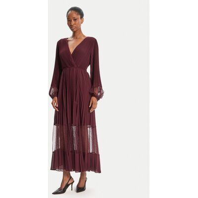 TWINSET Sukienka wieczorowa 252TP2641 Bordowy Regular Fit 38 Bordowy Damskie TWINSET Sukienka wieczorowa 252TP2641 Bordowy Regular Fit 38 Bordowy Damskie