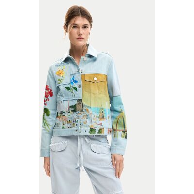 Desigual Kurtka jeansowa Indi 26SWED02 Błękitny Regular Fit S Niebieski jasny Damskie Desigual Kurtka jeansowa Indi 26SWED02 Błękitny Regular Fit S Niebieski jasny Damskie