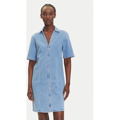 ONLY Sukienka jeansowa Frida 15360436 Niebieski Regular Fit S Niebieski Damskie ONLY Sukienka jeansowa Frida 15360436 Niebieski Regular Fit S Niebieski Damskie