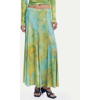 Desigual Spódnica maxi Desvanecer 25WWFK06 Zielony Regular Fit XS Zielony Damskie Desigual Spódnica maxi Desvanecer 25WWFK06 Zielony Regular Fit XS Zielony Damskie