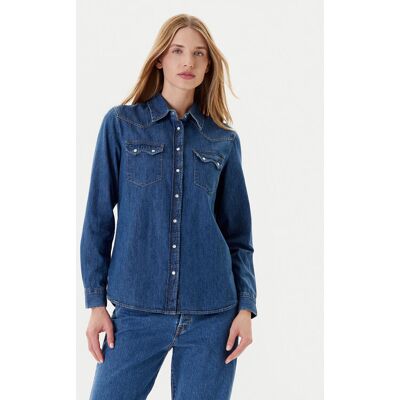 United Colors Of Benetton Koszula jeansowa 5RZKDQ06T Niebieski Regular Fit XS Niebieski Damskie United Colors Of Benetton Koszula jeansowa 5RZKDQ06T Niebieski Regular Fit XS Niebieski Damskie