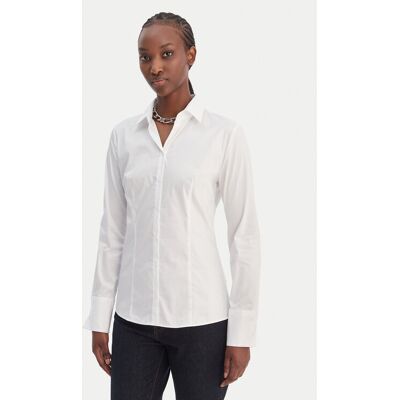 HUGO Koszula 50554568 Biały Slim Fit 42 Biały Damskie HUGO Koszula 50554568 Biały Slim Fit 42 Biały Damskie