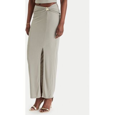 Guess Spódnica maxi W6GD15 K2936 Khaki Slim Fit XXL Khaki Damskie Guess Spódnica maxi W6GD15 K2936 Khaki Slim Fit XXL Khaki Damskie
