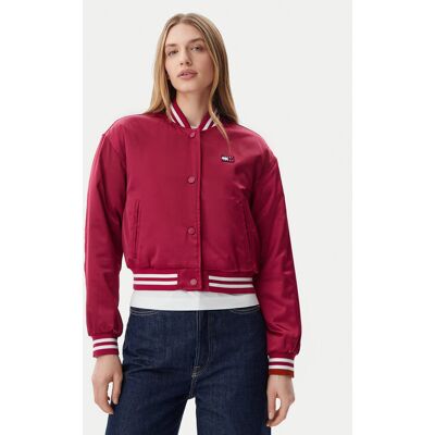 Tommy Jeans Kurtka bomber Satin Coach DW0DW20229 Różowy Regular Fit XL Różowy Damskie Tommy Jeans Kurtka bomber Satin Coach DW0DW20229 Różowy Regular Fit XL Różowy Damskie