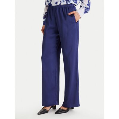 Calvin Klein Spodnie materiałowe LV044F611G Granatowy Regular Fit S Granatowy Damskie Calvin Klein Spodnie materiałowe LV044F611G Granatowy Regular Fit S Granatowy Damskie