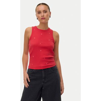 Vero Moda Top Naja 10341964 Czerwony Slim Fit M Czerwony Damskie Vero Moda Top Naja 10341964 Czerwony Slim Fit M Czerwony Damskie