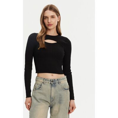 ONLY Sweter Meddi 15339582 Czarny Cropped Fit XS Czarny Damskie ONLY Sweter Meddi 15339582 Czarny Cropped Fit XS Czarny Damskie