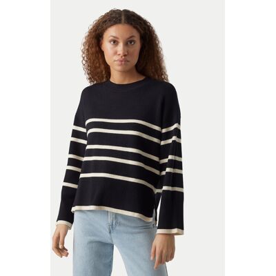 Vero Moda Sweter Saba 10278319 Czarny Regular Fit XS Czarny Damskie Vero Moda Sweter Saba 10278319 Czarny Regular Fit XS Czarny Damskie