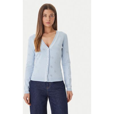Guess Kardigan W6GR18 Z0605 Niebieski Regular Fit XS Niebieski Damskie Guess Kardigan W6GR18 Z0605 Niebieski Regular Fit XS Niebieski Damskie