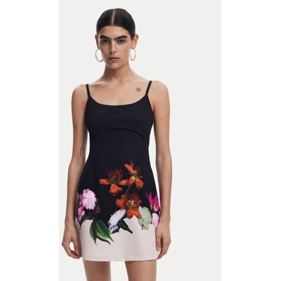 Desigual Sukienka letnia Le Mans 25SWVW16 Czarny Regular Fit S Czarny Damskie Desigual Sukienka letnia Le Mans 25SWVW16 Czarny Regular Fit S Czarny Damskie