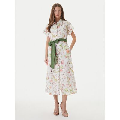 Luisa Spagnoli Sukienka koszulowa Pilea 543227 Écru Regular Fit L Kremowy Damskie Luisa Spagnoli Sukienka koszulowa Pilea 543227 Écru Regular Fit L Kremowy Damskie