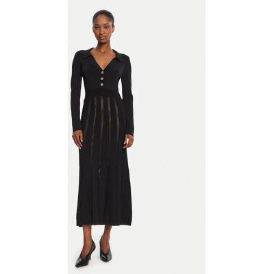 TWINSET Sukienka dzianinowa 252TP3110 Czarny Regular Fit XS Czarny Damskie TWINSET Sukienka dzianinowa 252TP3110 Czarny Regular Fit XS Czarny Damskie
