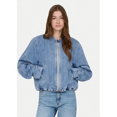 ONLY Kurtka jeansowa Niki 15362884 Niebieski Relaxed Fit S Niebieski Damskie ONLY Kurtka jeansowa Niki 15362884 Niebieski Relaxed Fit S Niebieski Damskie