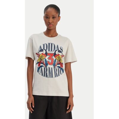 Adidas T-Shirt Farm Rio Graphic KD4641 Écru Regular Fit XS Kremowy Damskie Adidas T-Shirt Farm Rio Graphic KD4641 Écru Regular Fit XS Kremowy Damskie