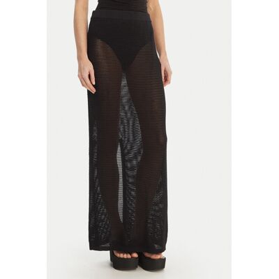 Seafolly Spódnica maxi Beach Edit 55687-KN Czarny Slim Fit S Czarny Damskie Seafolly Spódnica maxi Beach Edit 55687-KN Czarny Slim Fit S Czarny Damskie