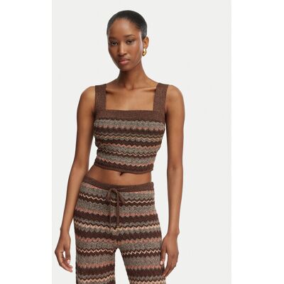 Marciano Guess Top G6GR15 Z0643 Brązowy Regular Fit XL Brązowy Damskie Marciano Guess Top G6GR15 Z0643 Brązowy Regular Fit XL Brązowy Damskie