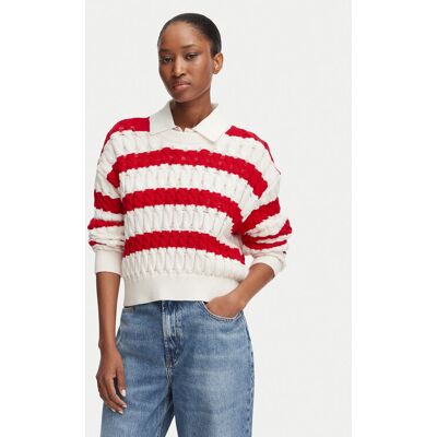 Tommy Jeans Sweter DW0DW22926 Czerwony Loose Fit XS Czerwony Damskie Tommy Jeans Sweter DW0DW22926 Czerwony Loose Fit XS Czerwony Damskie