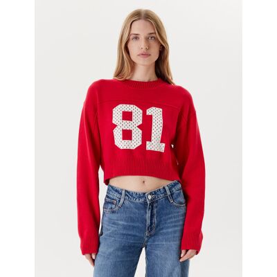 Guess Jeans Sweter W5YR33 Z3HM1 Czerwony Regular Fit S Czerwony Damskie Guess Jeans Sweter W5YR33 Z3HM1 Czerwony Regular Fit S Czerwony Damskie