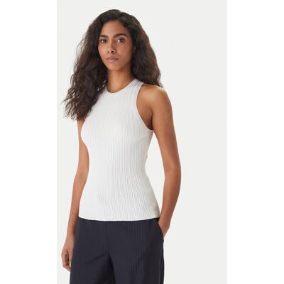 HUGO Top Sarepla 50539890 Écru Slim Fit M Kremowy Damskie HUGO Top Sarepla 50539890 Écru Slim Fit M Kremowy Damskie