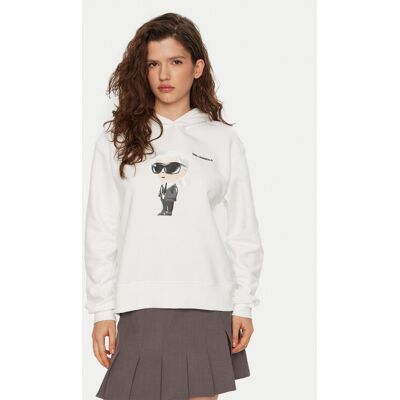 KARL LAGERFELD Bluza A1W20083 Biały Regular Fit XS Biały Damskie KARL LAGERFELD Bluza A1W20083 Biały Regular Fit XS Biały Damskie