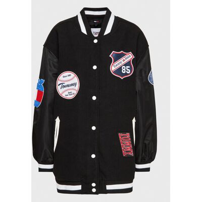 Tommy Jeans Curve Kurtka bomber Letterman DW0DW15076 Czarny Oversize 3XL Czarny Damskie Tommy Jeans Curve Kurtka bomber Letterman DW0DW15076 Czarny Oversize 3XL Czarny Damskie