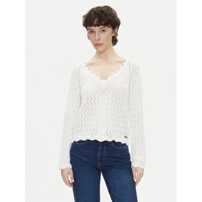 Pepe Jeans Sweter Olya PL702288 Écru Regular Fit S Kremowy Damskie Pepe Jeans Sweter Olya PL702288 Écru Regular Fit S Kremowy Damskie