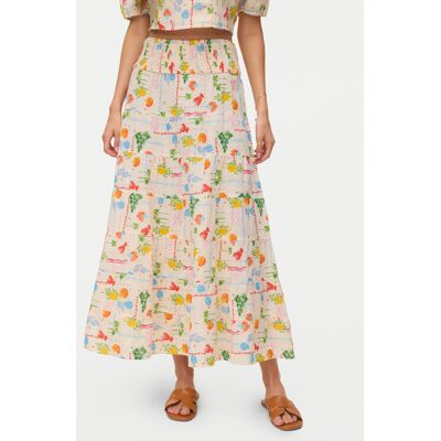 Vero Moda Spódnica maxi Elena 10351018 Beżowy jasny Regular Fit XS Beżowy jasny Damskie Vero Moda Spódnica maxi Elena 10351018 Beżowy jasny Regular Fit XS Beżowy jasny Damskie